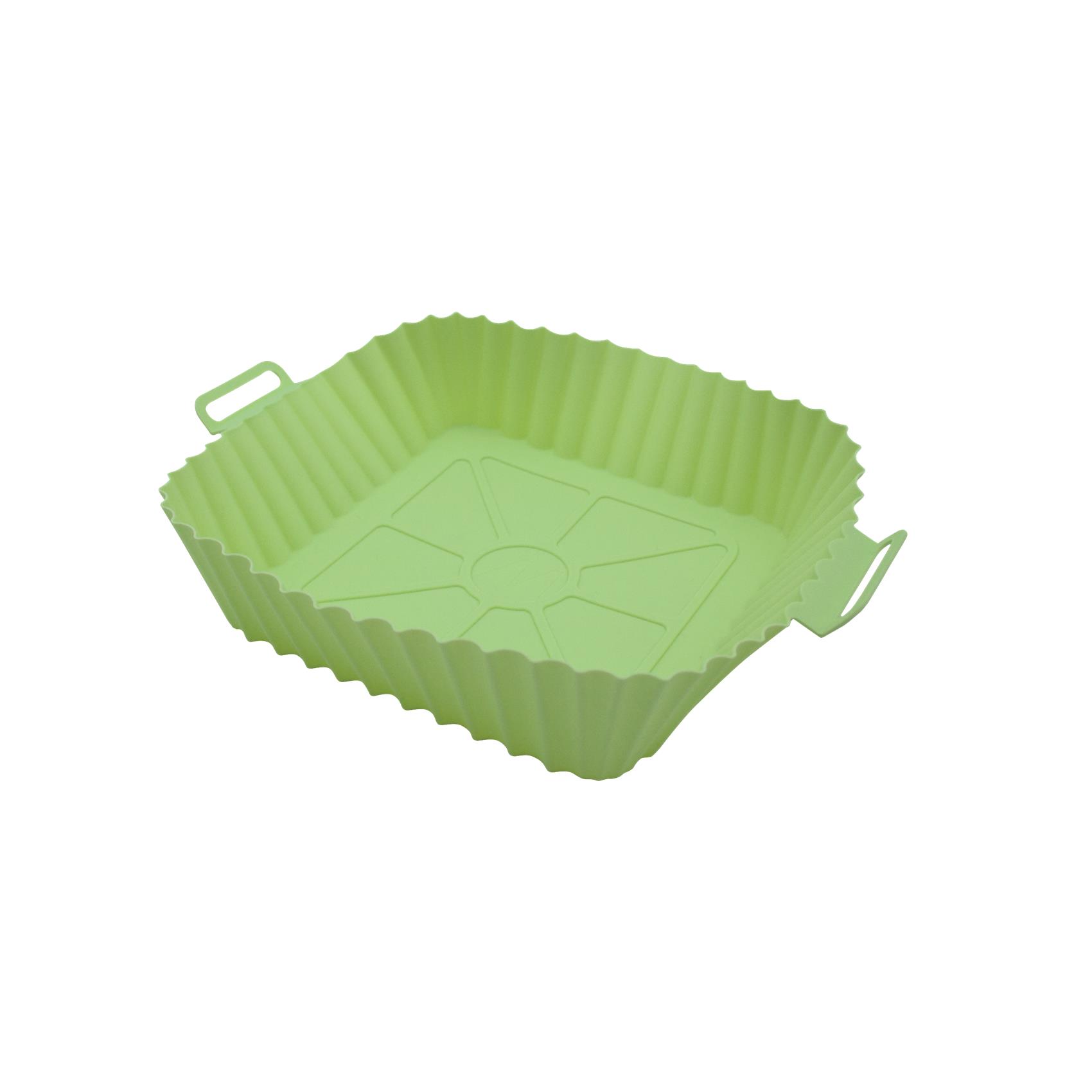 MUITOMAS MUITOMAS - Teglia in silicone per friggitrice ad aria verde salvia