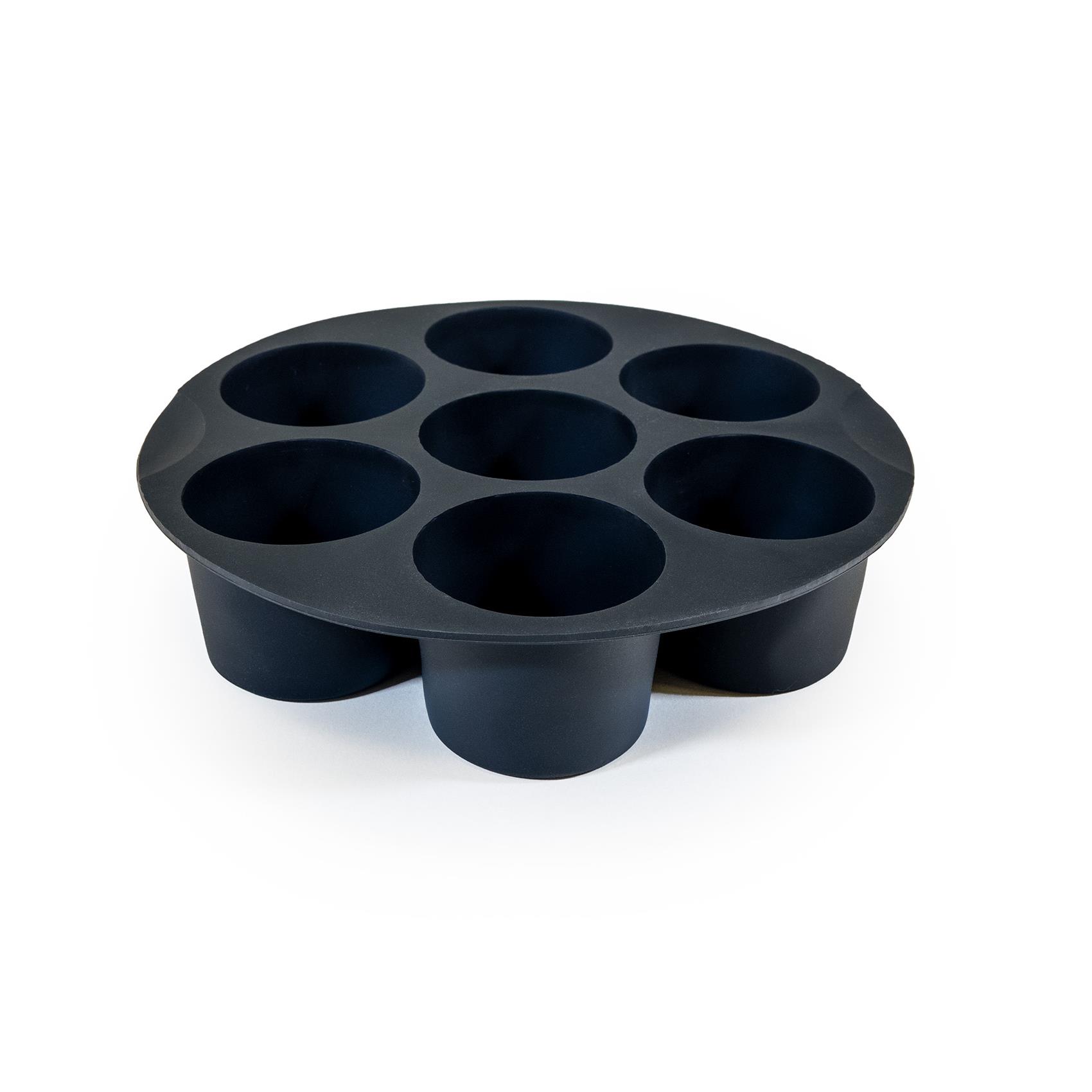 MUITOMAS MUITOMAS - Stampo per muffin per friggitrice ad aria in silicone nero
