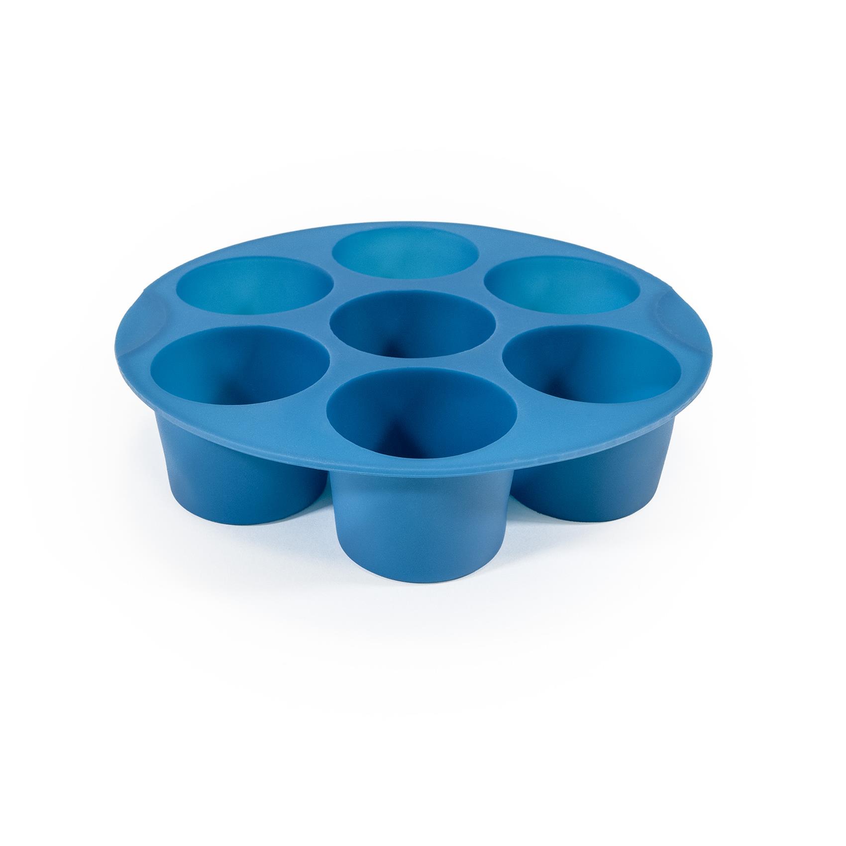 MUITOMAS MUITOMAS - Stampo per muffin per friggitrice ad aria in silicone blu ottanio