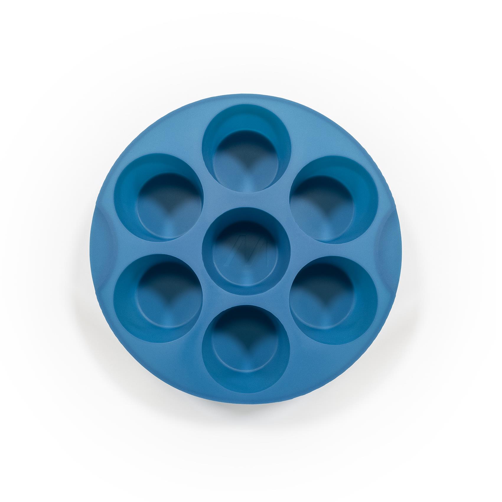 MUITOMAS - Stampo per muffin per friggitrice ad aria in silicone blu ottanio 4
