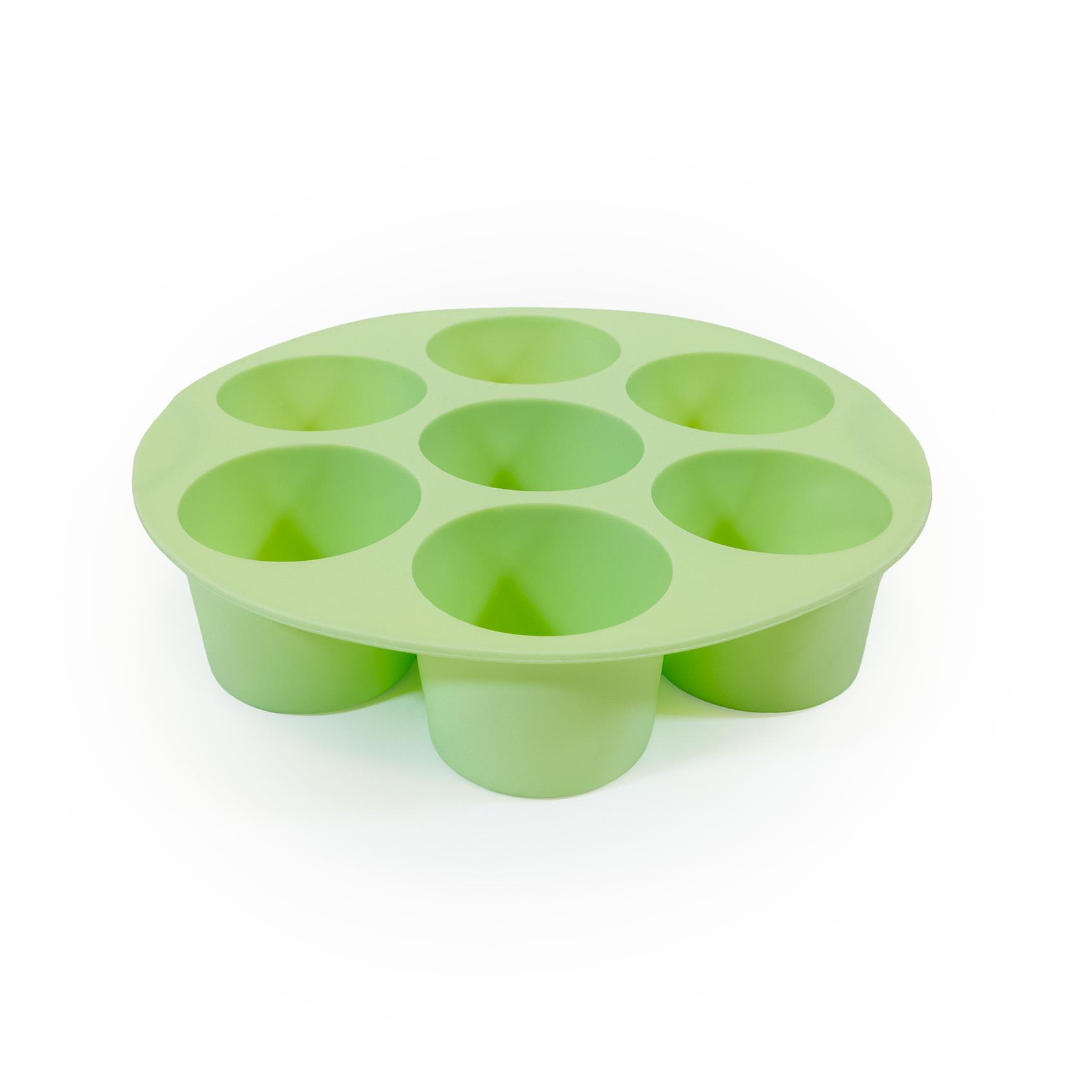 MUITOMAS MUITOMAS - Stampo per muffin in silicone per friggitrice ad aria verde salvia