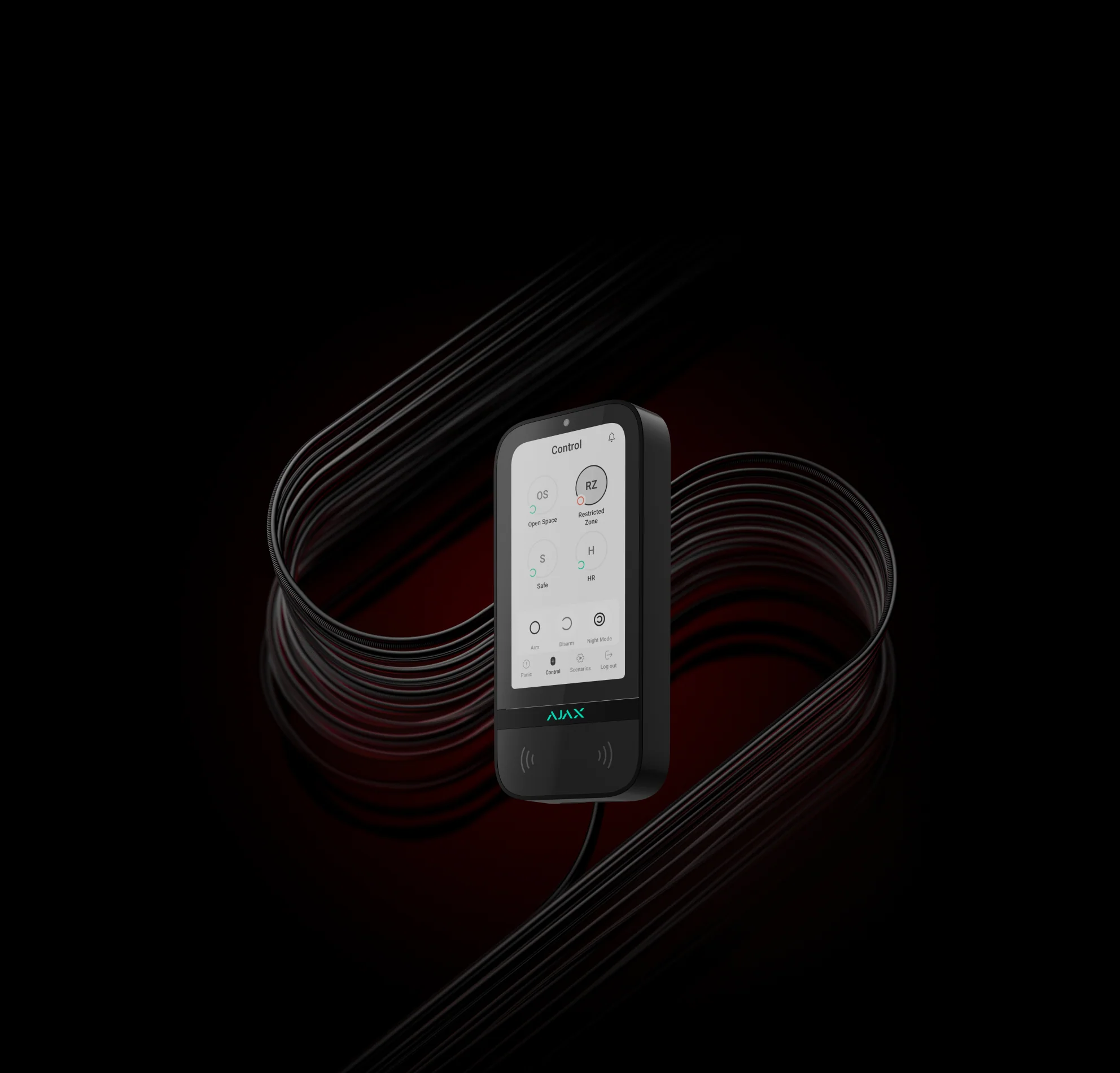 Ajax Superior KeyPad TouchScreen Fibra ASP black 2