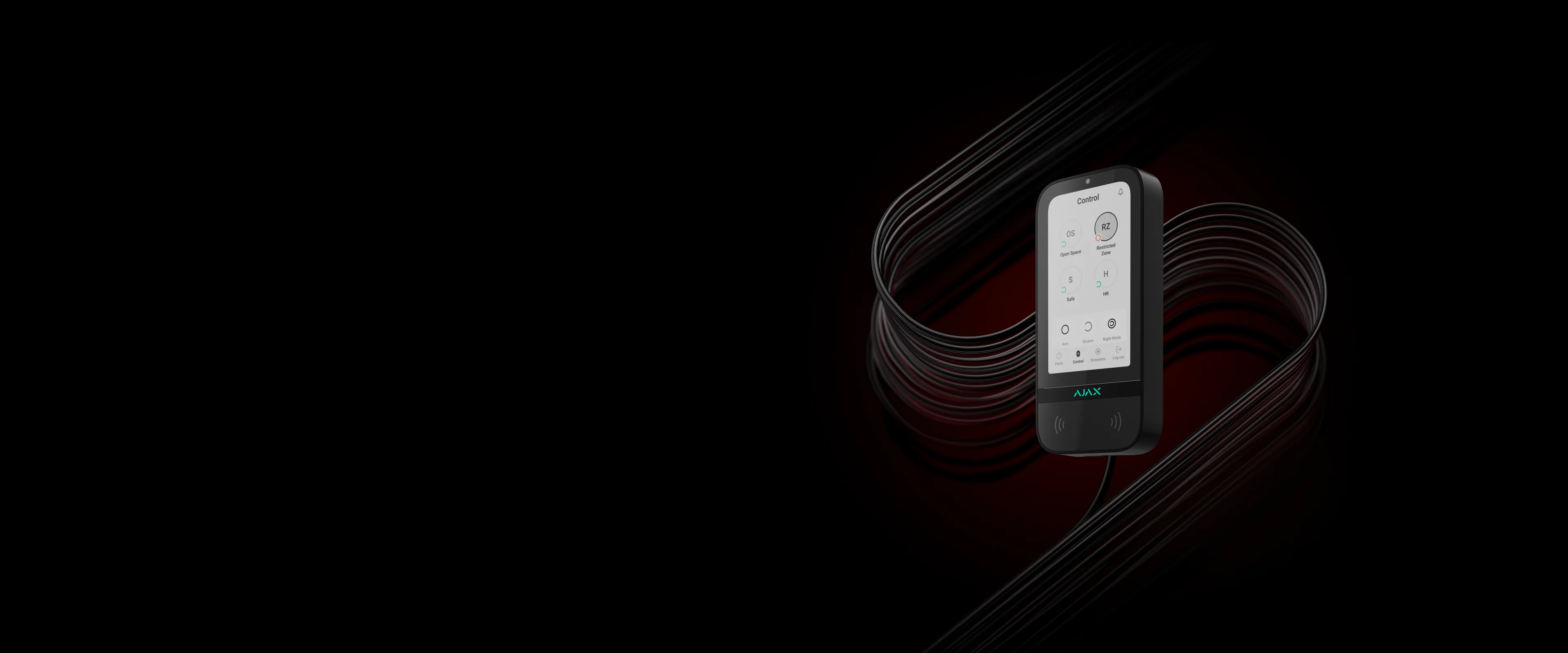 Ajax Superior KeyPad TouchScreen Fibra ASP black 3