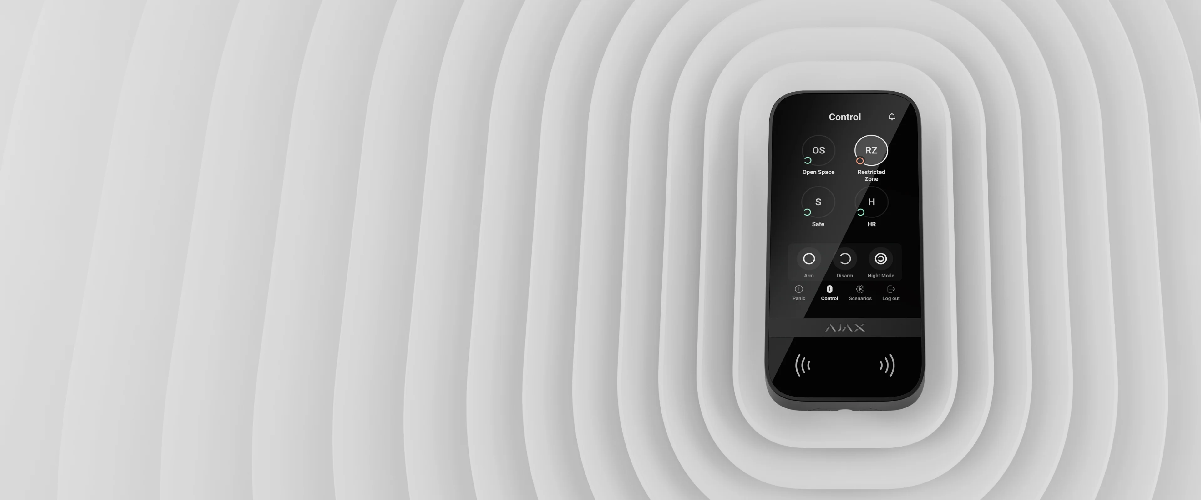 Ajax KeyPad TouchScreen ASP white 3