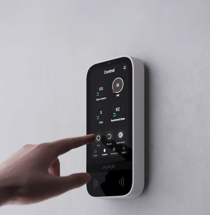 Ajax KeyPad TouchScreen ASP white 4