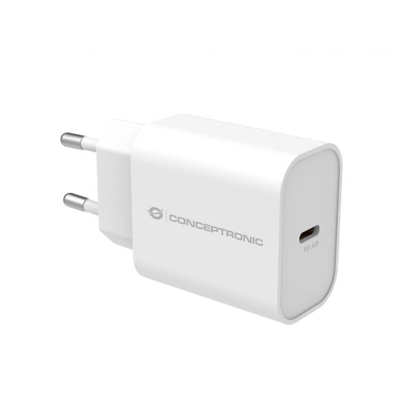 CONCEPTRONIC CARICATORE USB PD 1-Porta da 25W, 1x USB-C, PPS, PD 3.0