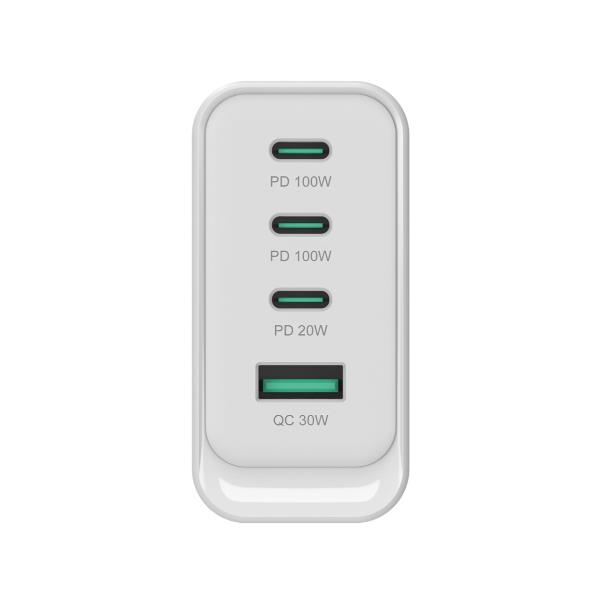 CARICATORE PD USB 4-PORTE 100W GaN, 3x USB-C, 1x USB-A, QC 3.0, PPS, PD 3.0 6