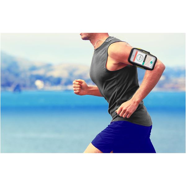 ARMBAND - Fascia da braccio ultra leggero, regolabile, materiali impermeabili, finestra trasparente per utilizzare il touch screen compatibile con tutti gli smartphone fino a 6.5" 5