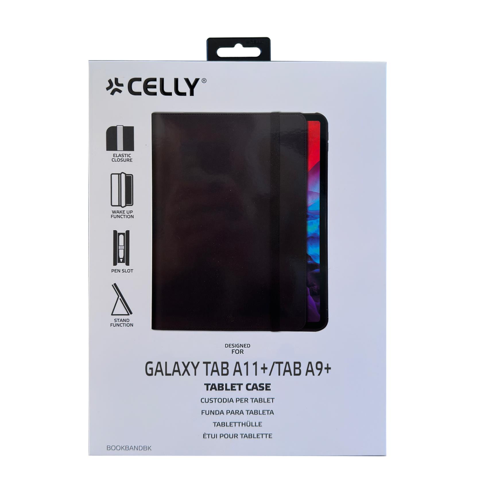 BOOKBAND - Custodia a libro con funzione stand con banda elastica per chiusura compatibile con Samsung Galaxy Tab A11+/ Tab A9+ 6