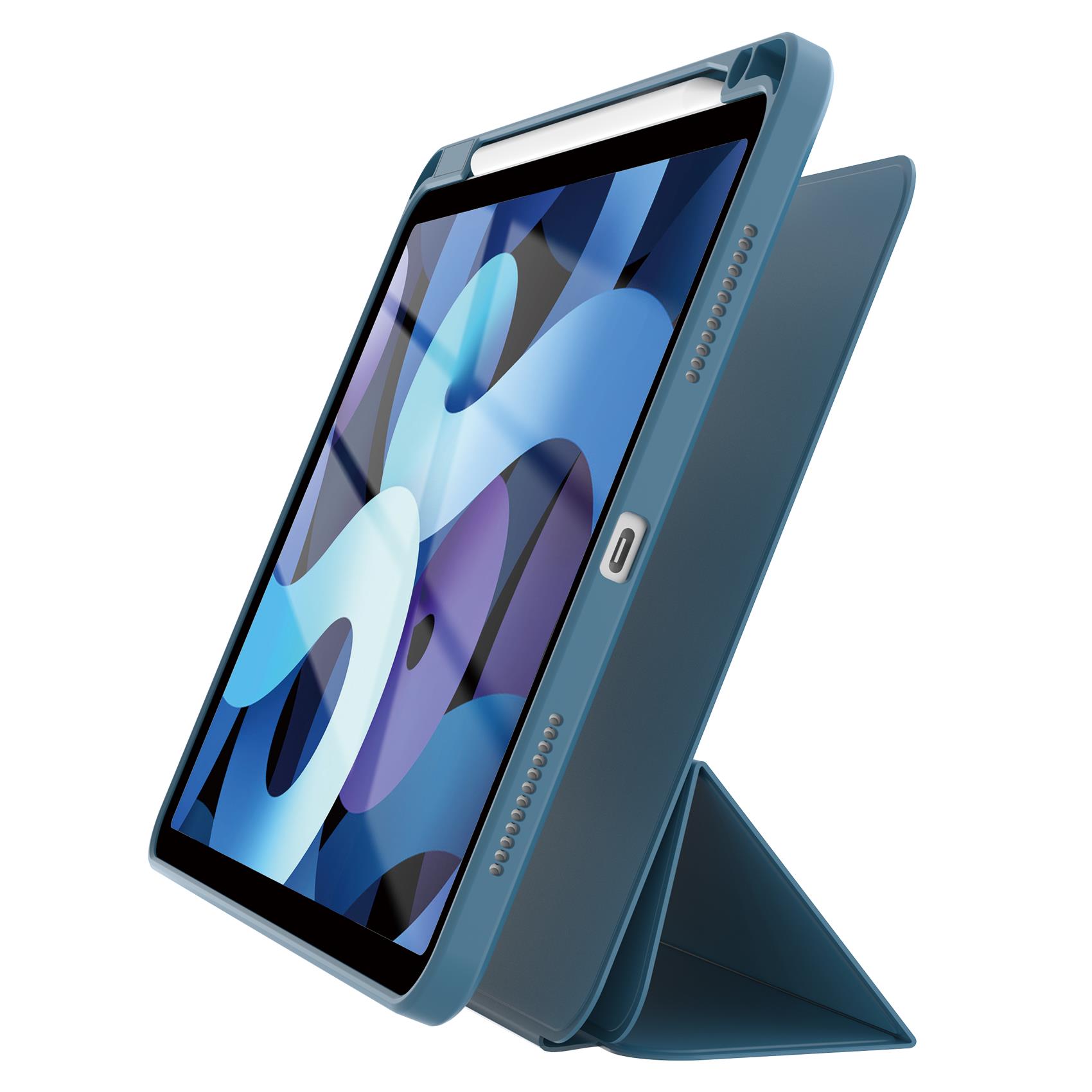 BOOKMAG - Custodia colore blu magnetica removibile, composta da cover e custodia magnetiche compatibile con Apple iPad Air 4/5 gen 2