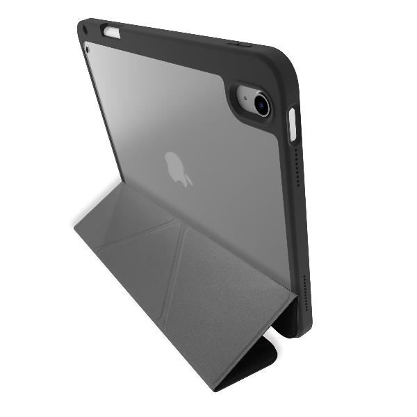 BOOKMAG- Custodia a libro, con retro cover trasparente, ultra sottile, materiale resistente agli urti, on/off display compatibile con Apple iPad 11" 11th gen/ iPad 10.9" 3