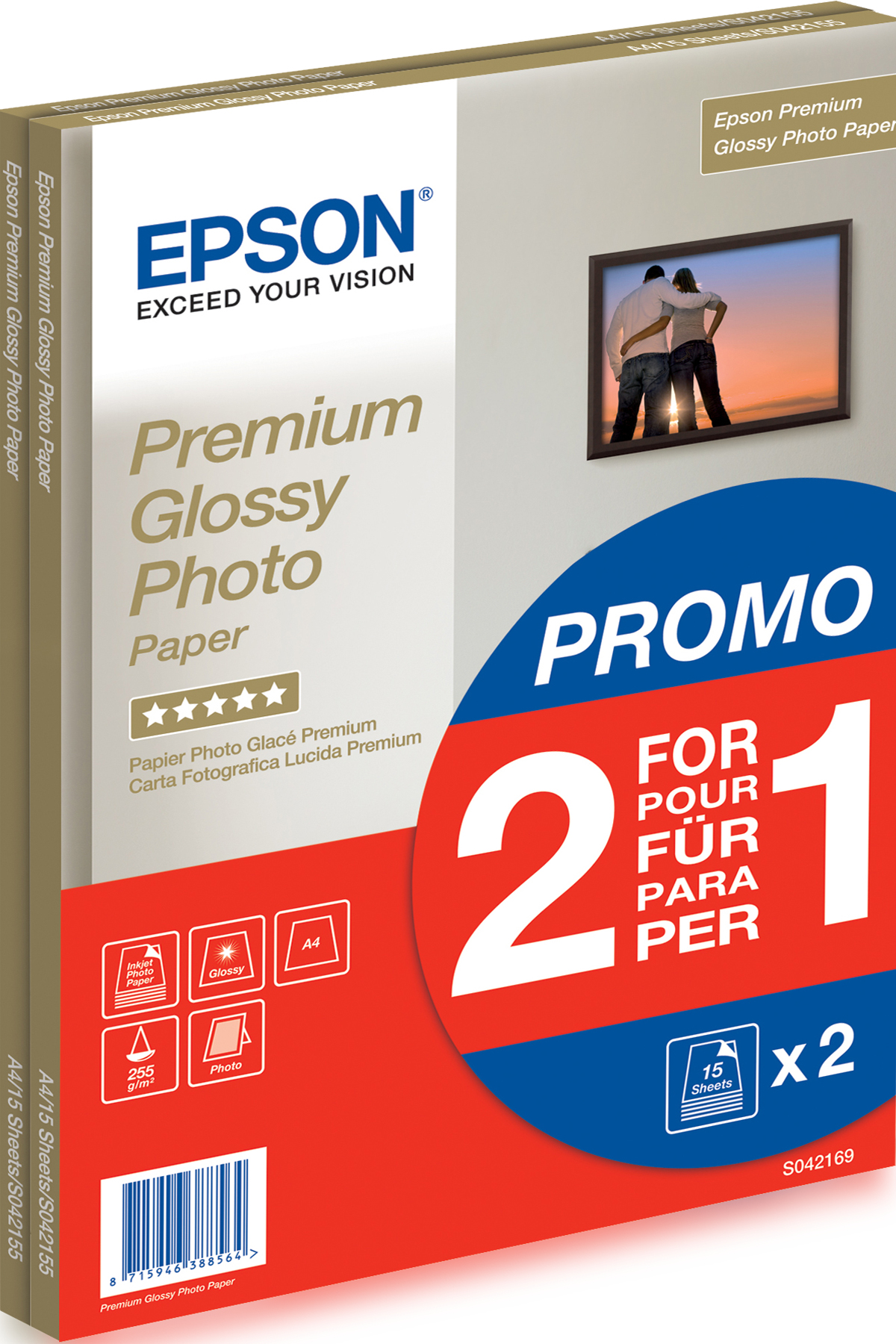 CONSUMABILI EPSON CARTA FOTO LUCIDA A4 30FG 2X1