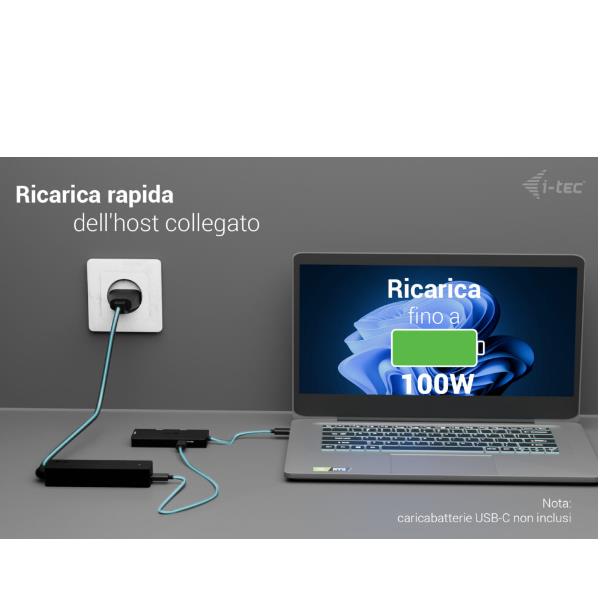 Adattatore Video USB-C fino a TRE MONITOR 4K HDMI (3xHDMI), con Power Delivery 100W 7