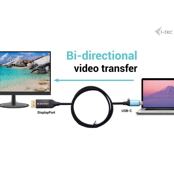 Adattatore video con cavo bidirezionale da USB-C a DisplayPort 8K/30Hz 150cm 2