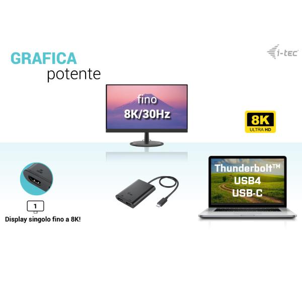 Adattatore video USB-C a 2xHDMI 4K/60HZ (singolo 8K/30HZ) 4