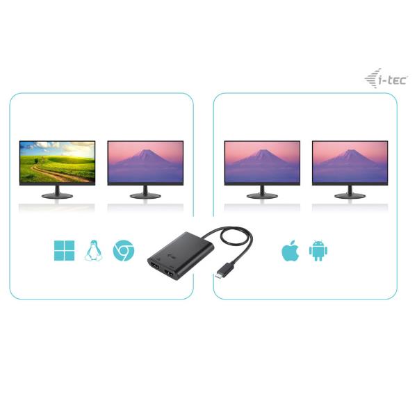 Adattatore video USB-C a 2xHDMI 4K/60HZ (singolo 8K/30HZ) 5
