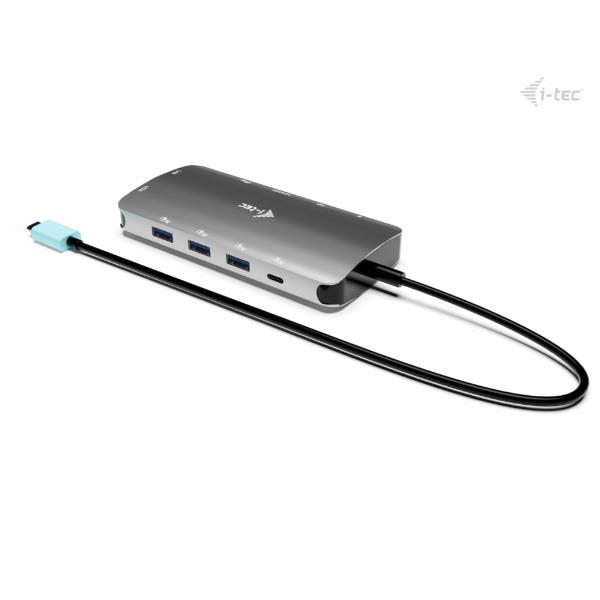 I-TEC DOCKING USB-C METAL NANO 3 MONITOR (HDMI+VGA+DP), 5xUSB 3.2