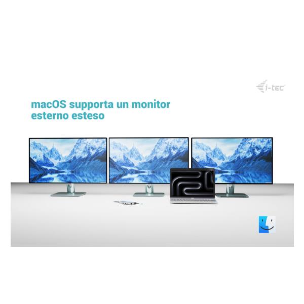 DOCKING USB-C METAL NANO 3 MONITOR (HDMI+VGA+DP), 5xUSB 3.2 2