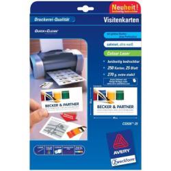 CONSUMABILI AVERY BIGLIETTI DA VISITA BIANCHI QUICK&CLEAN