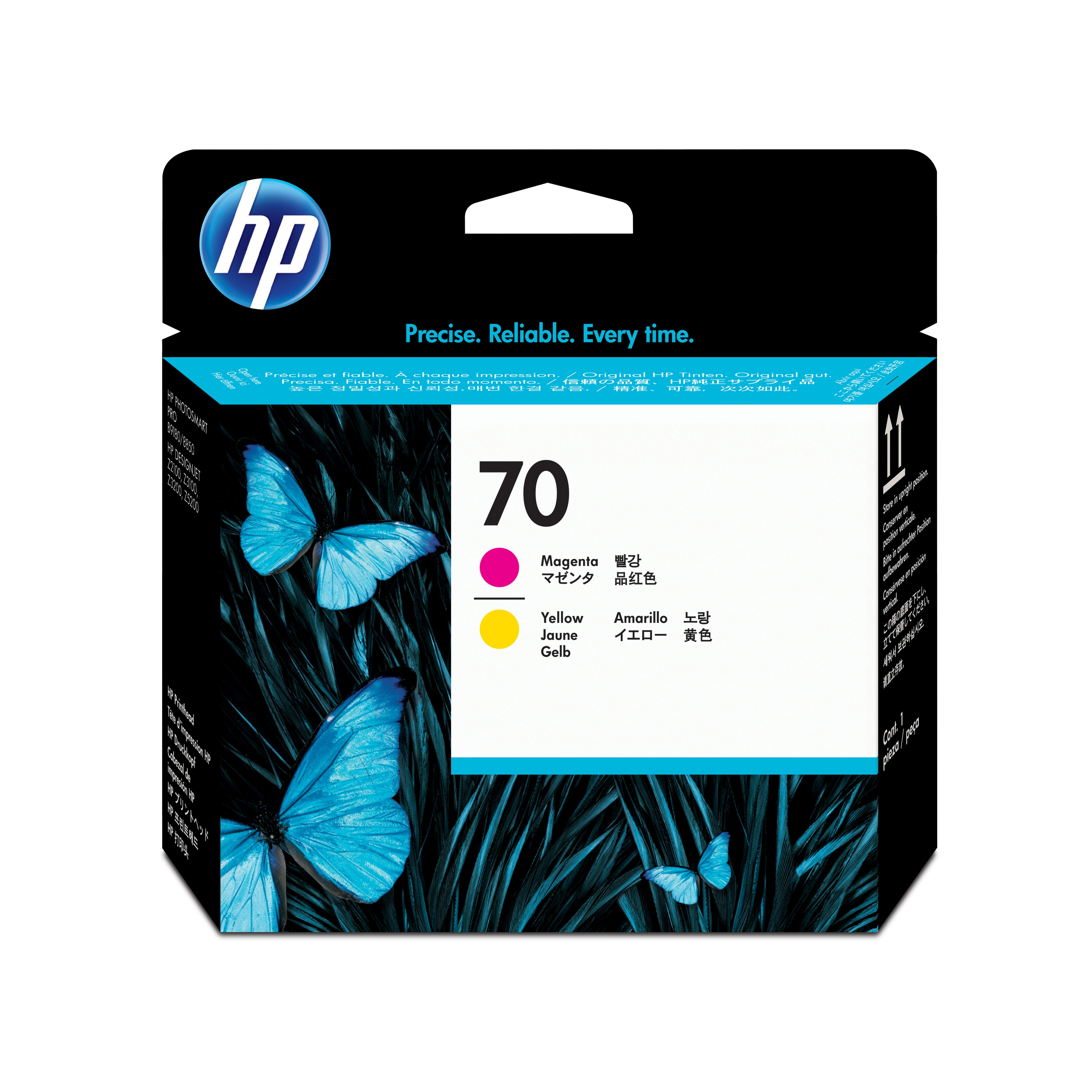 CONSUMABILI HP TESTINA 70 MAGENTA-GIALLO
