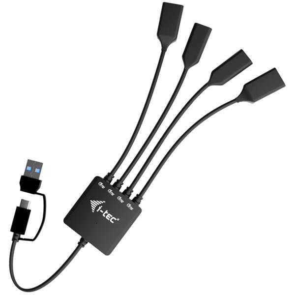 I-TEC Cavo HUB USB-C/USB-A a 4 porte USB 3.2 Gen 1(2x USB-C, 2x USB-A)
