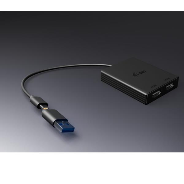 Adattatore Video Universale USB-A/USB-C Doppio Monitor HDMI 4K/60Hz (2xHDMI) 2