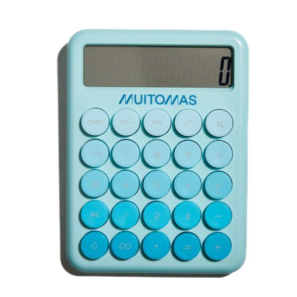 MUITOMAS - Calcolatrice tascabile blu ottanio 2