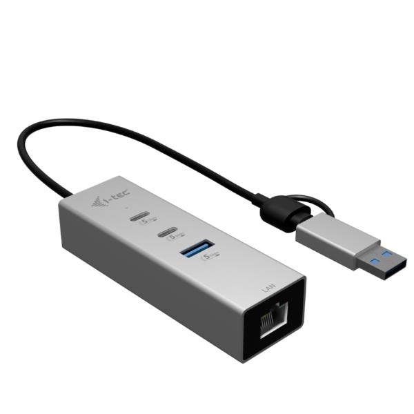 I-TEC HUB USB-C / USB-A: 3 x USB (2x USB-C , 1x USB-A) + LAN RJ-45 2,5 Gbps