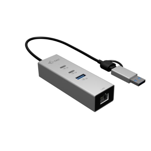 HUB USB-C / USB-A: 3 x USB (2x USB-C , 1x USB-A) + LAN RJ-45 2,5 Gbps 2