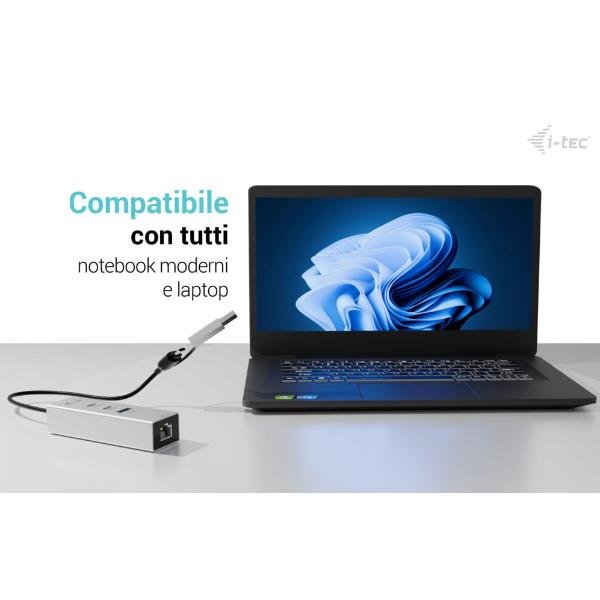 HUB USB-C / USB-A: 3 x USB (2x USB-C , 1x USB-A) + LAN RJ-45 2,5 Gbps 3