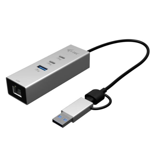 HUB USB-C / USB-A: 3 x USB (2x USB-C , 1x USB-A) + LAN RJ-45 2,5 Gbps 4