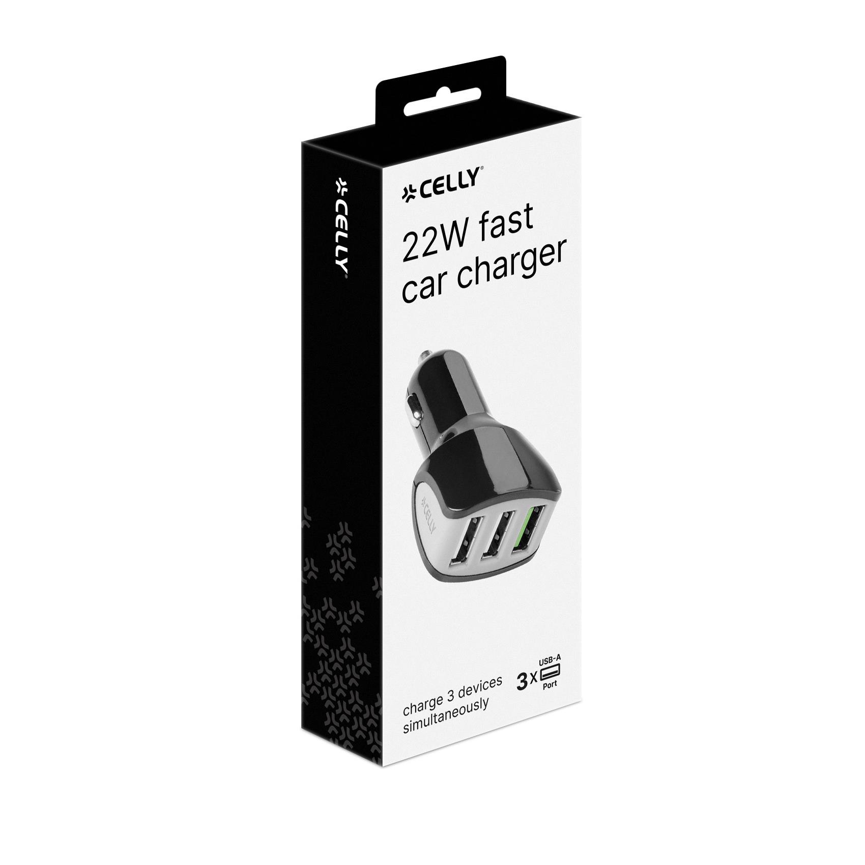 CC3USBTURBO - 22W 3 USB-A Car Charger 4
