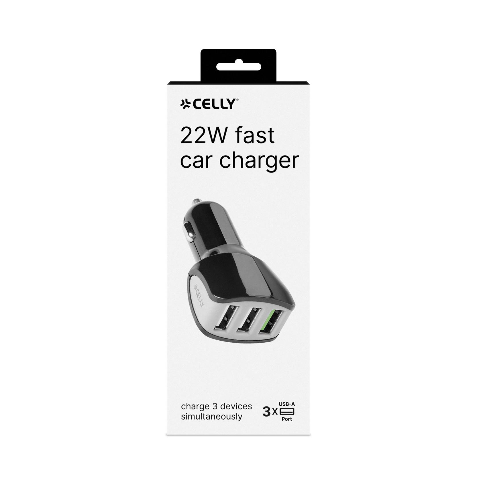 CC3USBTURBO - 22W 3 USB-A Car Charger 5