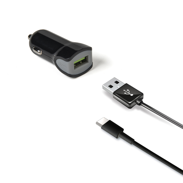 CELLY CCUSBTYPEC - 12W USB-A Car Charger+USB-A to USB-C Cable [TURBO]