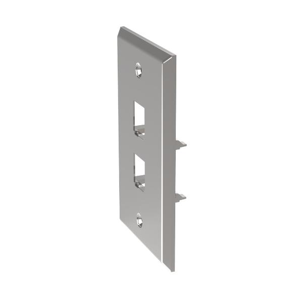 PANDUIT PLACCA PER 2 MINICOM INOX
