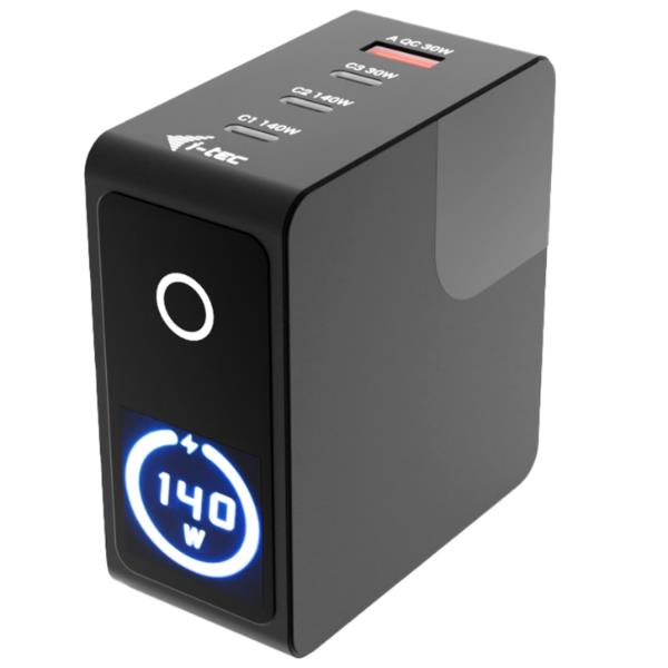 I-TEC Universal Intelligent GaN 140 W Charger (3×USB-C, 1×USB-A), Priorità di ricarica in base alla necessità dei dispositivi