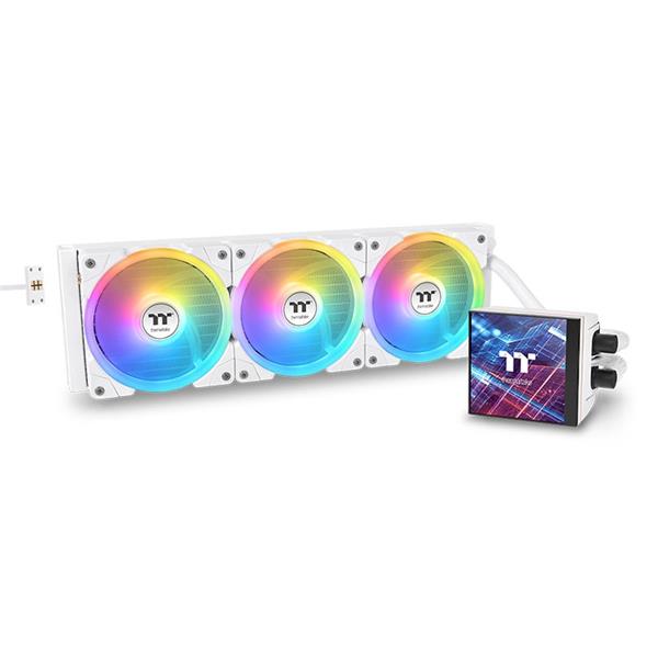 MAGFloe 360 Ultra Snow Edition/All-In-One Liquid Cooler System/ARGB Fan 120*3/PWM 500~2000rpm/Water Block 3.95inch LCD/TT RGB Plus Software/White 6