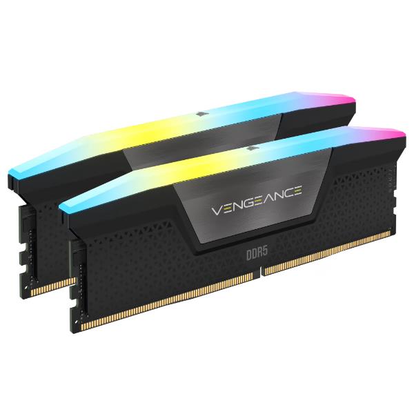 CORSAIR RAM VENGEANCE RGB DDR5 32GB (2x16GB) 7200MHz C34, nero