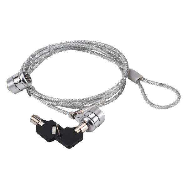 LUCCHETTO PER NOTEBOOK A DOPPIA TESTA CON CHIAVE, 1,5 m 5