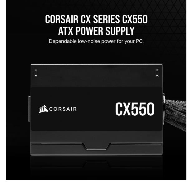 CORSAIR Alimentatore ATX CX Series CX550 – Certificazione 80 PLUS Bronze da 550 Watt (EU)