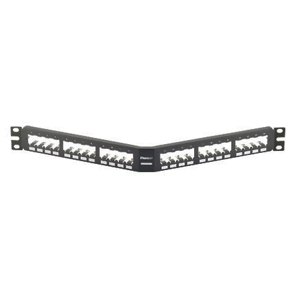 PANDUIT PANNELLO 1U ANGOLATO PER 24 RJ45S NERO