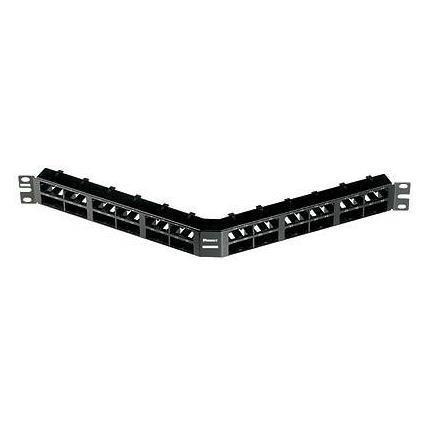PANDUIT PANNELLO 1U ANGOLATO PER 48 RJ45S NERO