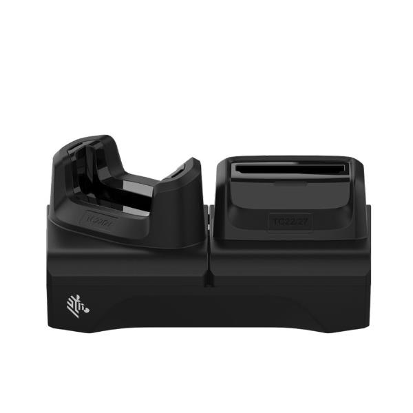 ZEBRA - EVM SINGLE SLOT AND SPARE BATTERY CHARGING CRADLE FOR TC22 / TC27 DEVICE AND ITS SPARE BATTERY - INCLUSO ALIMENTATORE E DC CABLE - NO PWR CORD