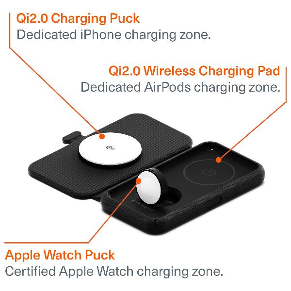 Caricabatterie wireless 3 in 1 MagTravel Qi2.0 4