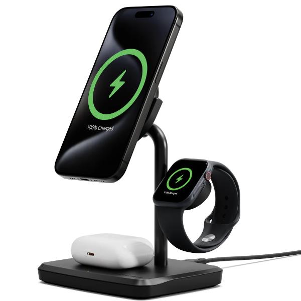 Cygnett Caricabatteria Wireless 3-in-1 - Nero