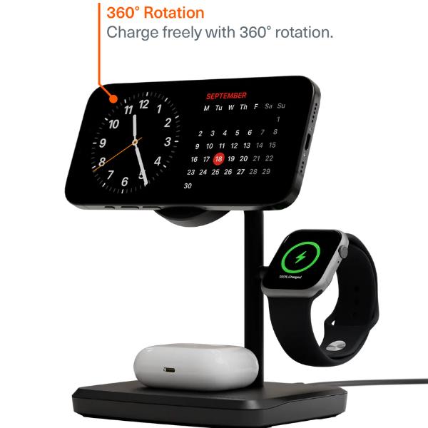 Caricabatteria Wireless 3-in-1 - Nero 4