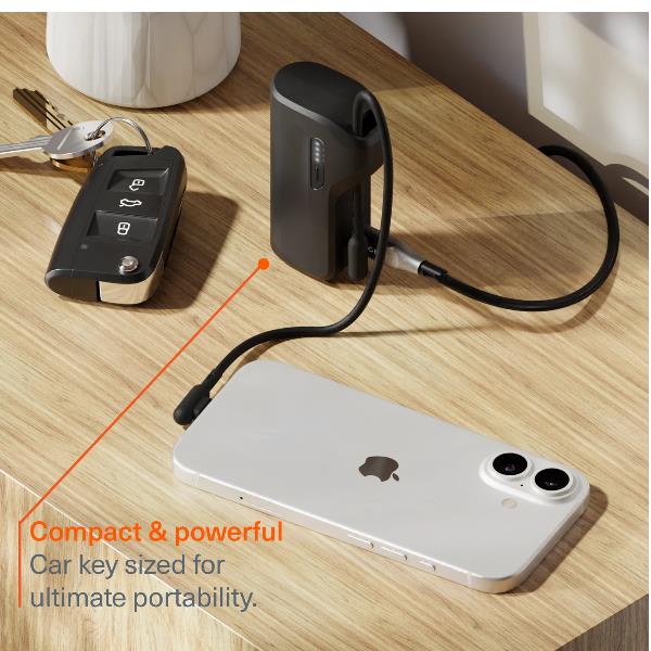 Cygnett Battery bank Thumboost 5K Powerbank con cavo integrato (NERO) 2