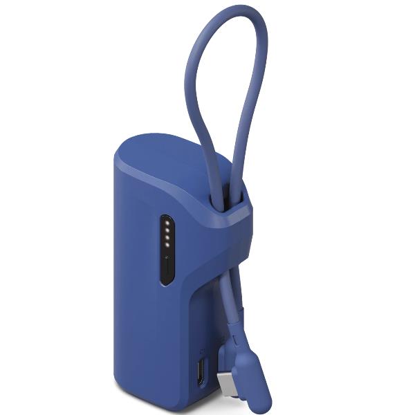 Cygnett Battery bank Thumboost 5K Powerbank con cavo integrato (BLU) 2