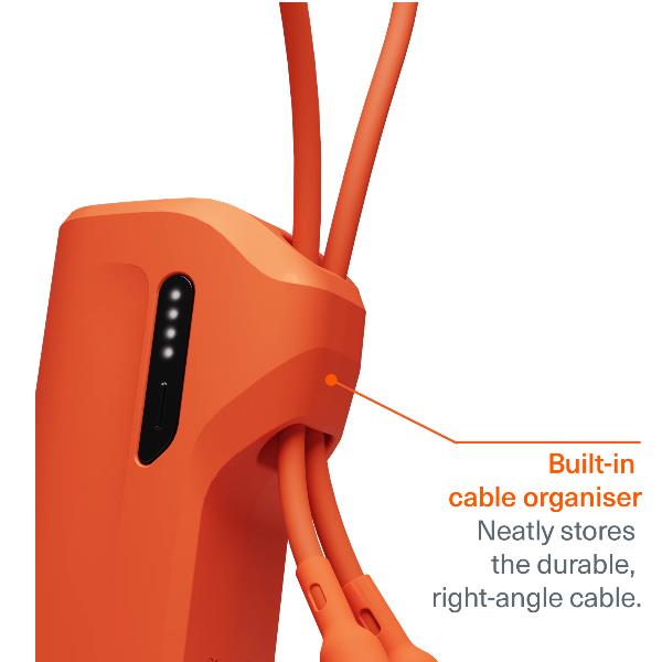 Cygnett Battery bank Thumboost 5K Powerbank con cavo integrato (ORANGE) 3