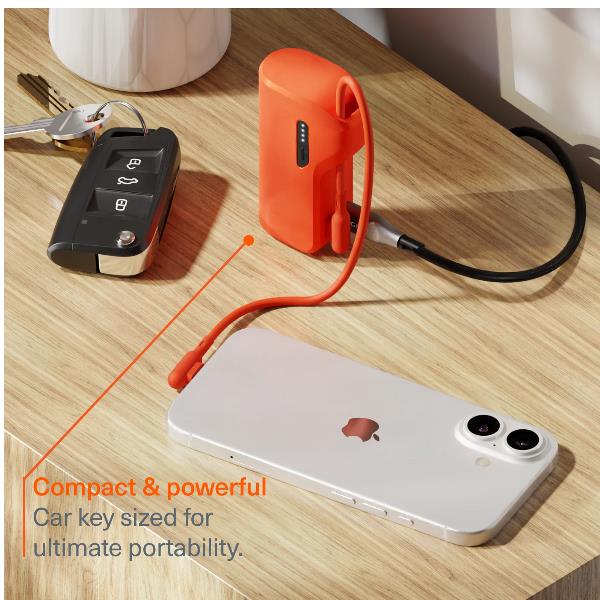 Cygnett Battery bank Thumboost 5K Powerbank con cavo integrato (ORANGE) 4